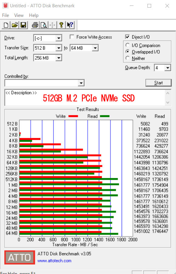 512GB M.2 PCIe NVMe SSD