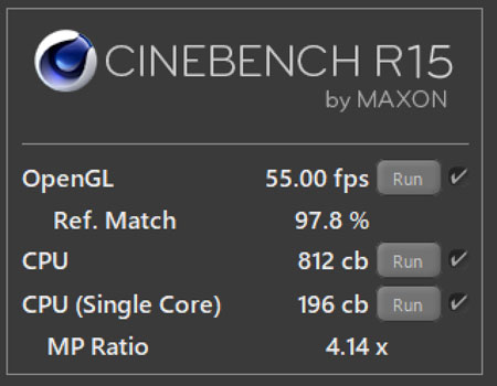 CINEBENCH R15XRAiPO Core i7-10510Uj