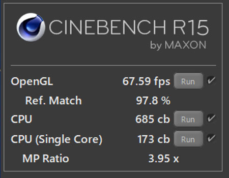 CINEBENCH R15XRAiPO Core i7-1065G7j