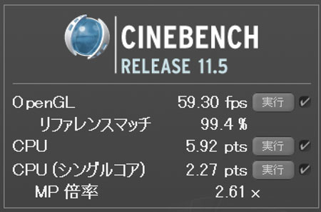 CINEBENCH R11ɂ11 Ce Core i7-1165G7 vZbT[̃XRA
