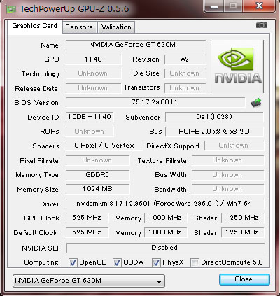 GeForce GT 630MGPU-ZŌ