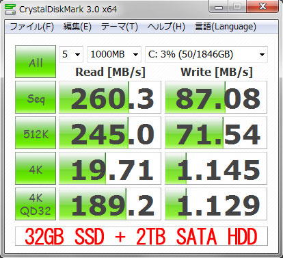 32GB SSD + 2TB SATA HDD(7200])