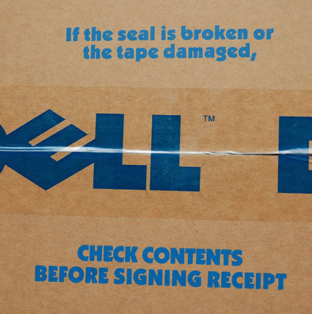 If the seal is broken or the tape damagedACHECK CONTENTS BEFORE SIGNING RECEIPT