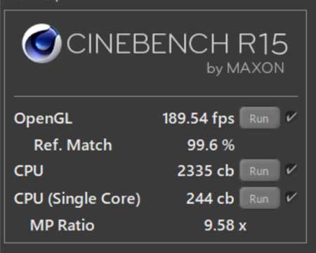 CINEBENCH R15ɂ11 Ce Core i9 11980HK̃XRA