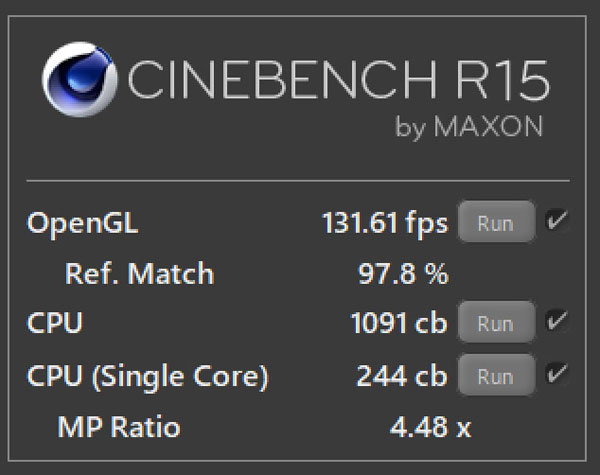 CINEBENCH R15ɂCe Core Ultra 5 vZbT[125H̃XRA