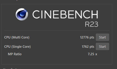 ŐVłCINEBENCH R23̑13 Ce Core i5-13400̃XRA