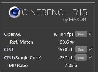 CINEBENCH R15ɂ12 Ce Core i5-12400̃XRA